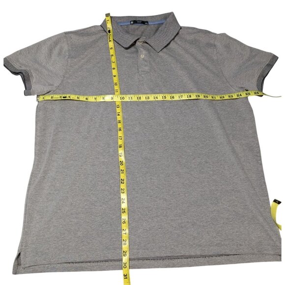 Member's Mark Gray Stretch Cotton Polo Shirt XXL Short Sleeve - Picture 3 of 10